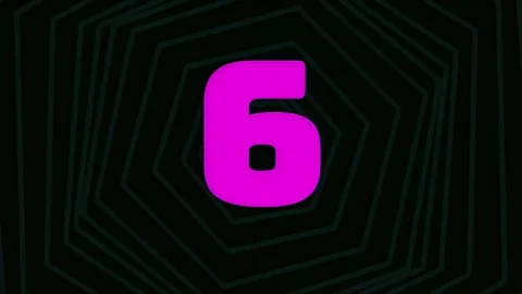 10 to 1 Magenta Countdown Inside Dark Geometric Polygon Tunnel 스톡 동영상 343077140