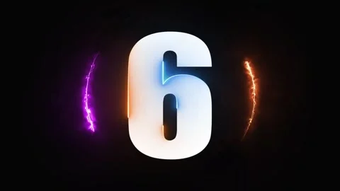 10 to 1 second modern digital countdown timer neon light style on black bac.. Stock Footage 246357668