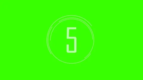 10 to 1 Seconds Modern Countdown Green Screen Chroma Key Stock Footage 341261672