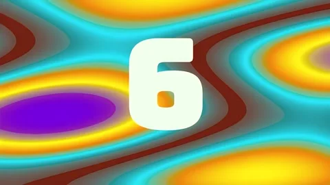 10 to 1 White Countdown on Colorful Psychedelic Fluid Background 스톡 동영상 343077480