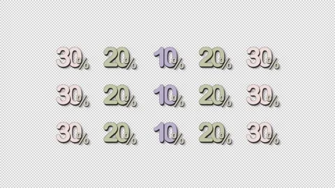 10%, 20%, 30% wall Stock-Footage 148267728