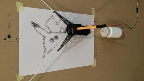 10 28 2016 handmade plotter drawing pikachu Stock Photos