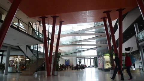 10-31-2018 Max Planck Institute for Evolutionary Biology, Leipzig, Germany lobby Stock Footage 258981898
