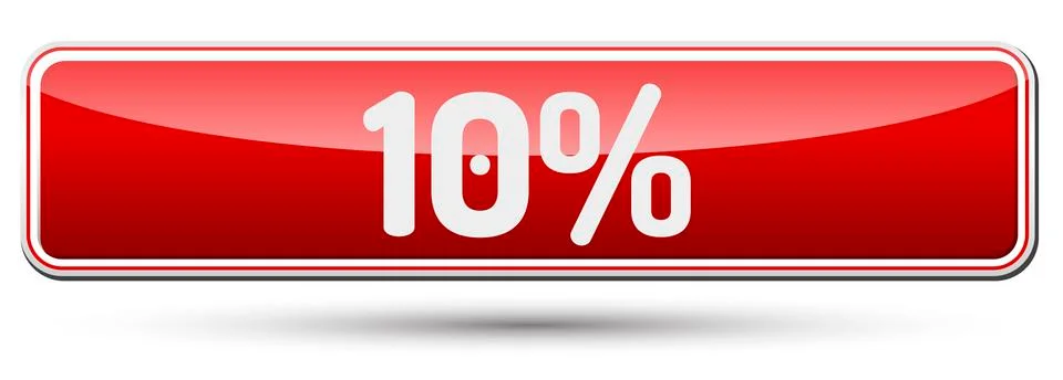 10% - Abstract beautiful button with text. Stock Illustration