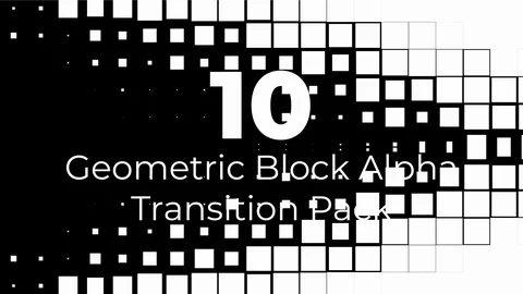 10 Abstract Square Block Geometric Kaleidoscoping Alpha Wipe Transitions 스톡 동영상 122467879