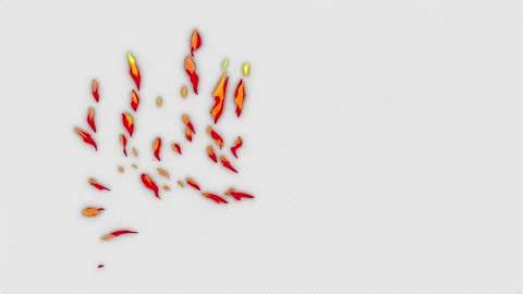 10 Cartoon FX Fire Element with alpha channel 스톡 동영상 141246632
