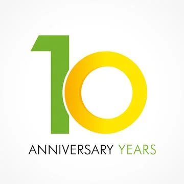 10 circle anniversary logo Stock Illustration