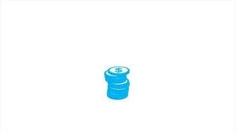10 Coins Falling Stock Footage 78479388