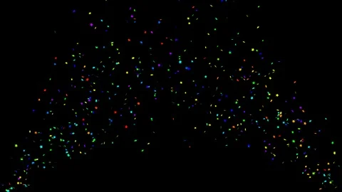 10 Confetti star shape with alpha channel Stock Footage 87124858