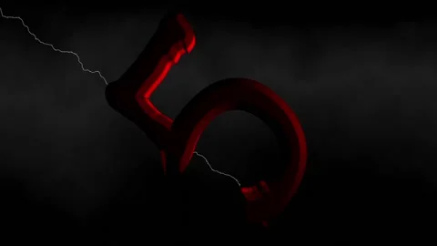 10 COUNTDOWN lightning bolt Stock Footage 155159216