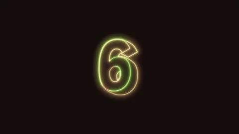 10 Counting Down Animation (Black Background) 4K Stock Footage 310356616