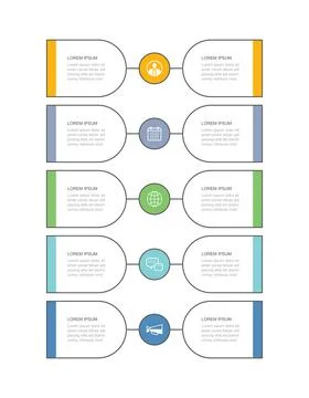 10 data infographics tab thin line timeline template. Vector illustration abs Stock Illustration