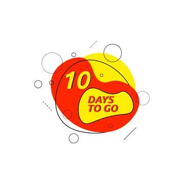 10 days to go last countdown Stock Illustration