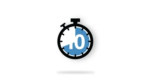 10 Days Left label on white background. Flat icon. Motion graphics. Stock Footage 151537210