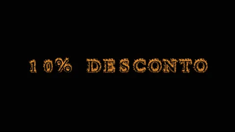10% desconto fire text effect black background Stock Footage 136566082