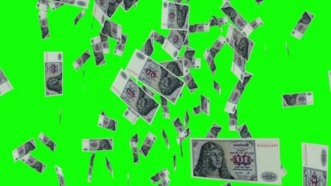 10 DEUTSCHE MARK GERMANY notes falling G... | Stock Video | Pond5