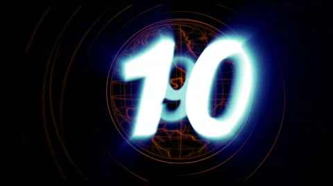 10 digit countdown Earth Stock Footage 562108