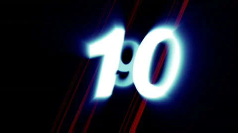 10 digit countdown Stock Footage 562058