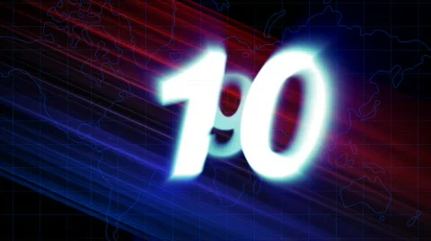 10 digit countdown Stock Footage 562094