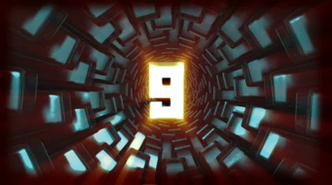 10 digit countdown tunnel Stock Footage 565629
