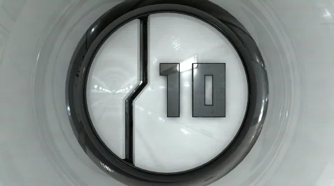 10 digital Countdown HD Alpha Stock Footage 446324