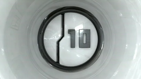 10 digital Countdown HD Alpha Stock Footage 565813