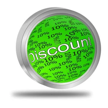 10% Discount Button Stock Illustration