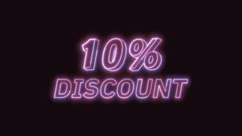 10% Discount Text Seamless Loop 4K Stock Footage 311300369