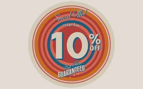 10% OFF DISCOUNT VECTOR ILLUSTARTION Stock Illustration