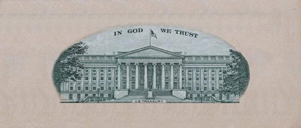 10 dollar bill with empty middle area Stock Illustration