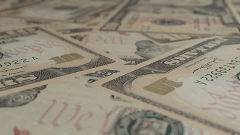 10 dollar bills background. Many banknotes. Finance. Stock Footage 171412543