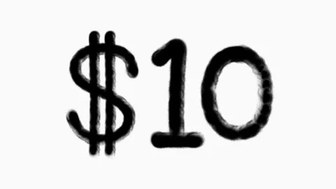 10 Dollar Hand Drawn Animation For Finance Currency Money Business Concept Stock Footage 303411524