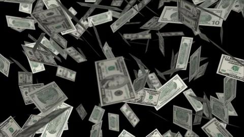 10 Dollar Notes Falling Stock Footage 86917220