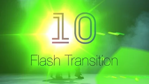 10 Flash Transition + Alpha Channel Stock Footage