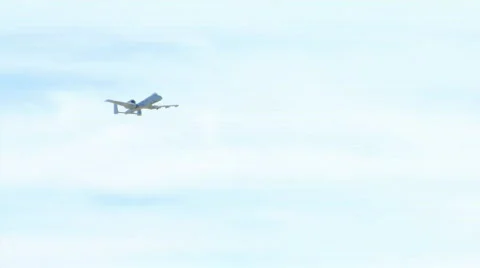 A-10 flyby two Stock Footage 62203