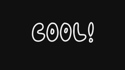 10. Fun Hand Drawn Animation Cool Text in Scribble Look in Black and White B Stock Footage 309655837