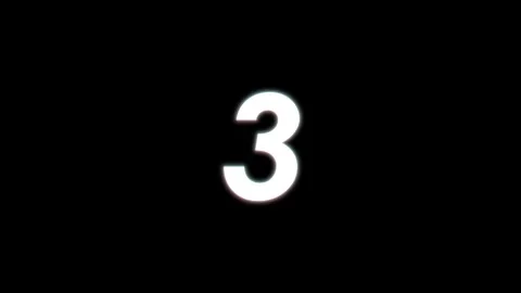 10 glitch num3 glitch number display animated glitch number 3 text bg backg.. Stock Footage 281304270