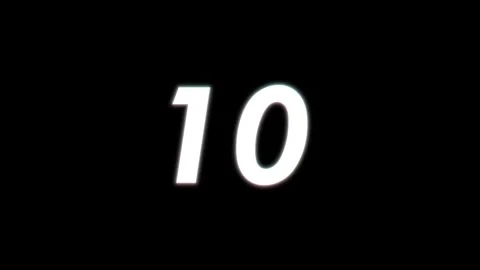 10 glitch number display animated glitch number 10 text bg background old t.. Stock Footage 281304488