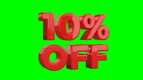 10% off on green background, special offer, great offer, sale. Stock Footage 117784447