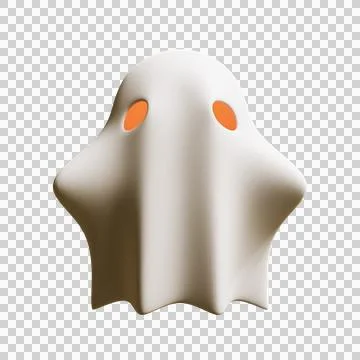 10 Halloween Ghost 3D Render Element Stock Illustration