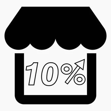10% increase in store sales Stock Illustration