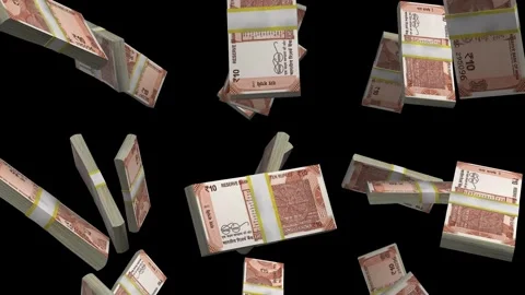 10 Indian Rupees Stock Footage 296474389