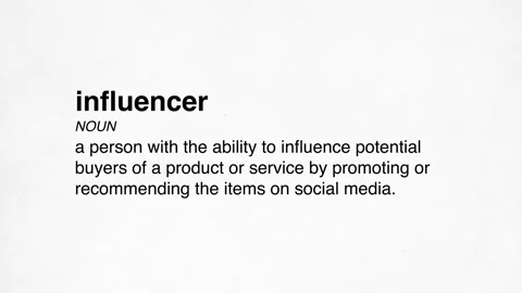 10 influencer definition animation white background Stock Footage 267338800