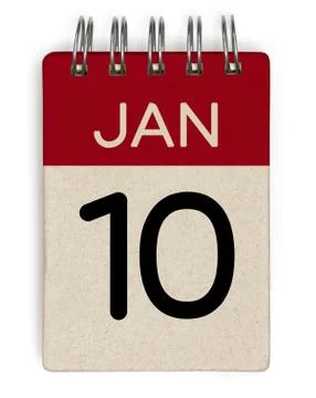 10 jan calendar Stock Illustration