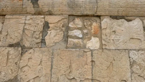 10 January 2024, Chichen Itza, Mexico: Great Ball Court. Stock Footage 339026026