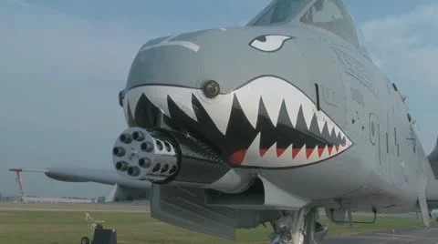 A-10 mid-pan Stock Footage 11145667