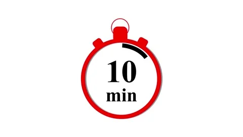 10 minute countdown timer with red stopwatch for presentations and producti.. 스톡 동영상 332965270