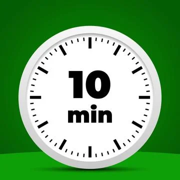 10 minute time clock countdown number icon design 库存插图