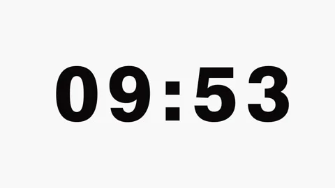 10 Minutes Digital Countdown Clock Ten Minute Minimalist Timer Loop Stock Footage 336249950