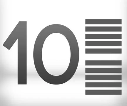 10 number Ilustração Stock